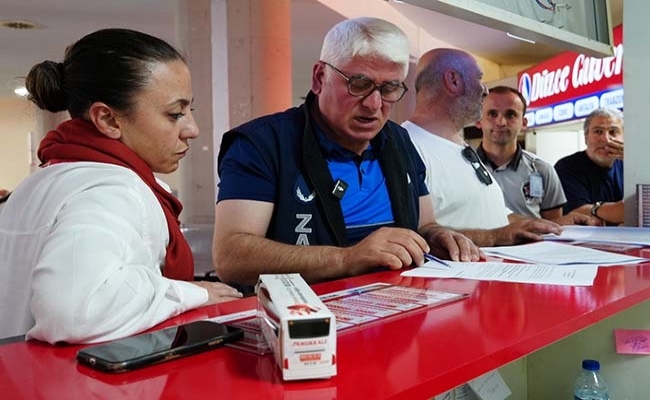 Terminalde işletmeler denetlendi